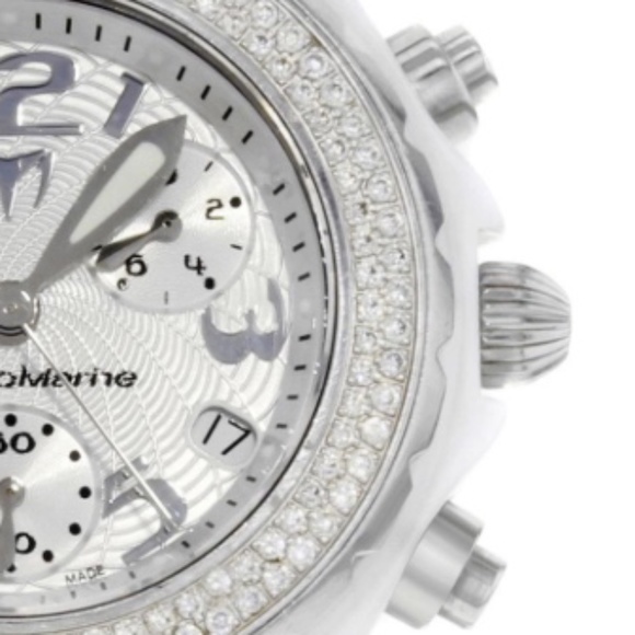 Technomarine Ceramic Bracelet Diamond Bezel Watch, White - Picture 3 of 6